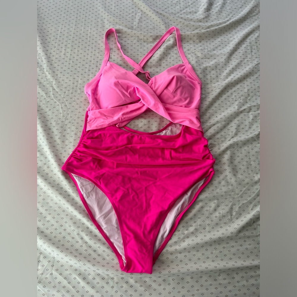 New With Tags Pink Cut Out One Piece Body Suit